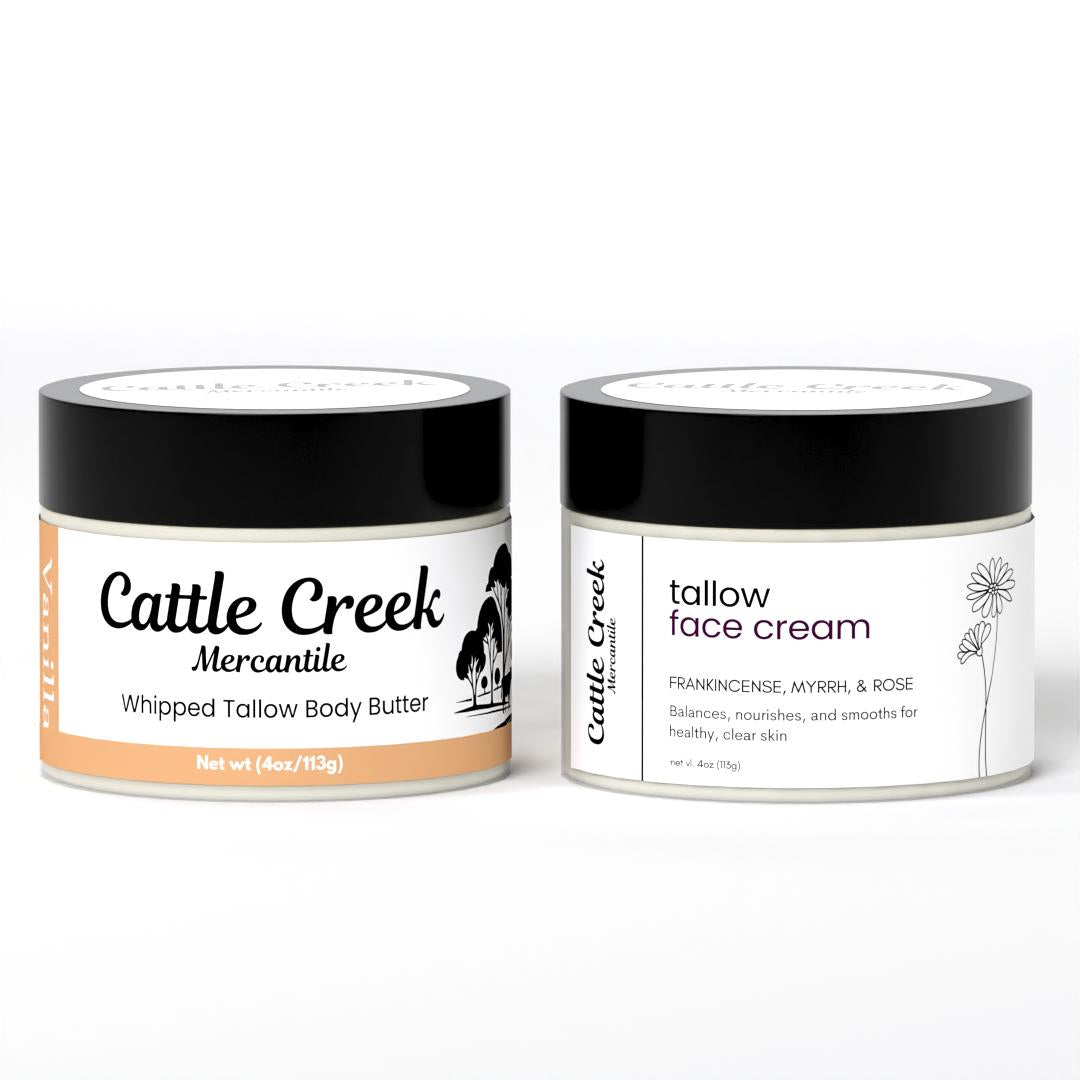 Tallow Face Cream & Body Butter Bundle