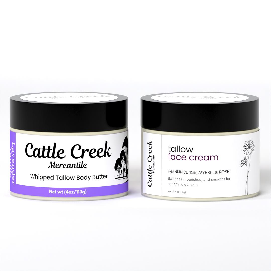 Tallow Face Cream & Body Butter Bundle