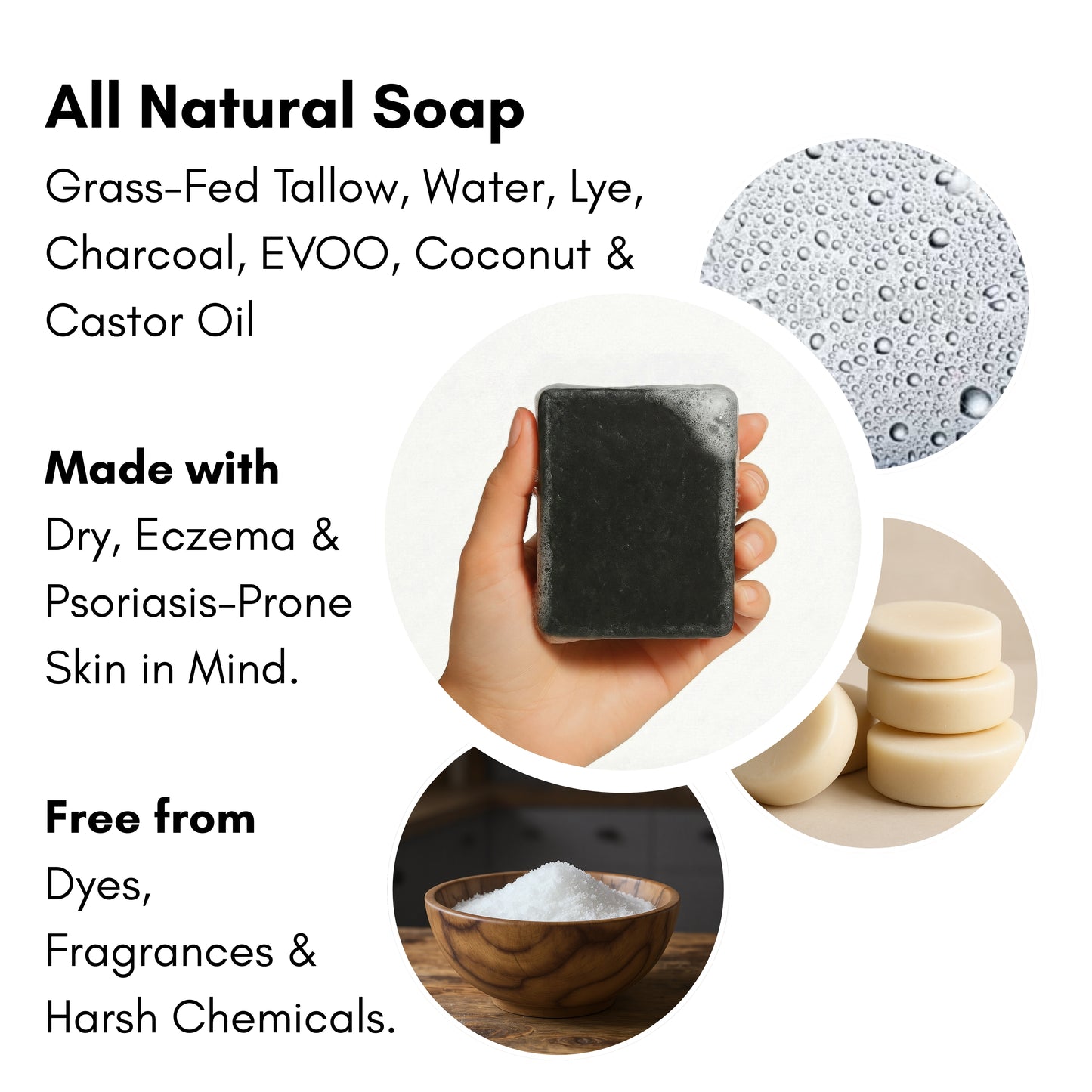 Tallow Face Cream & Charcoal Face Soap Bar