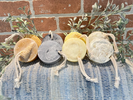 Cattle Creek Mercantile's Loofah Soap Bar, combining 100% grass-fed beef tallow soap with natural loofah for exfoliation and cleansing.
