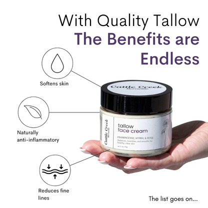 Tallow Face Cream & Charcoal Face Soap Bar